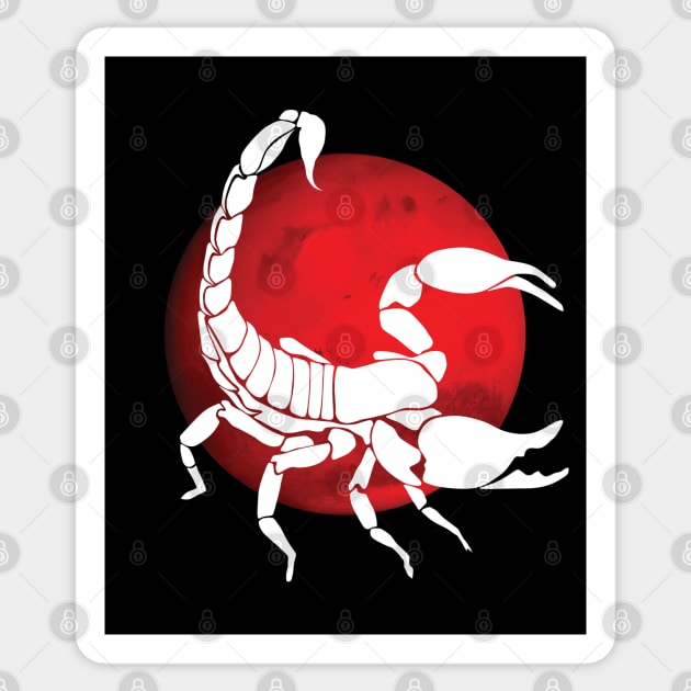 Scorpio Ruler of Mars Sticker by TMBTM